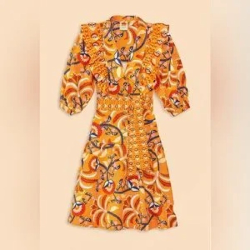 Farm Rio Palms Party Floral Dress